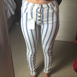 NEW bershka striped push up jeans 00